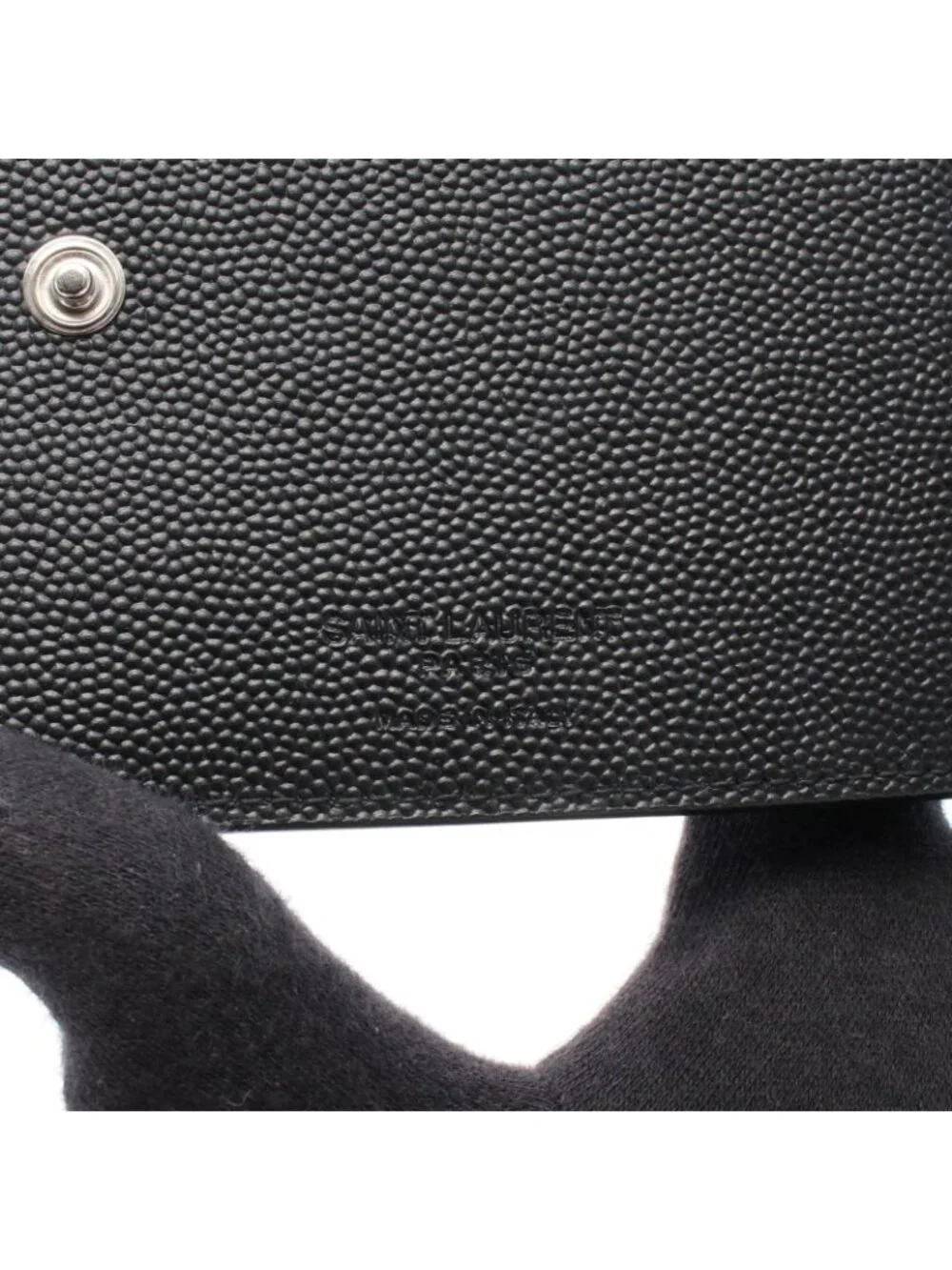★SOLD★ Saint Laurent Paris Bifold Wallet Black Leather East West Zip - Picture 5 of 6